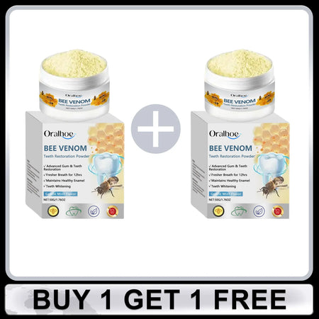 Bee Venom Tooth Powder &ndash; Advanced Stain Removal and Gum Repair Buy 1 Get 1 Free