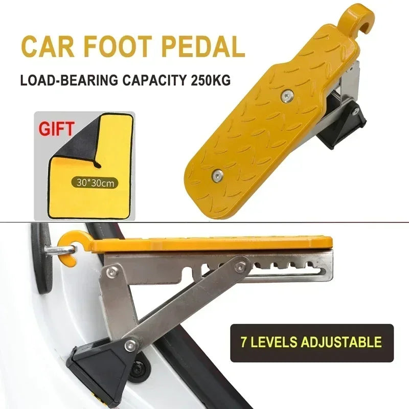 Car Roof Rack Step Foldable &ndash; Anti Slip Aluminium Design