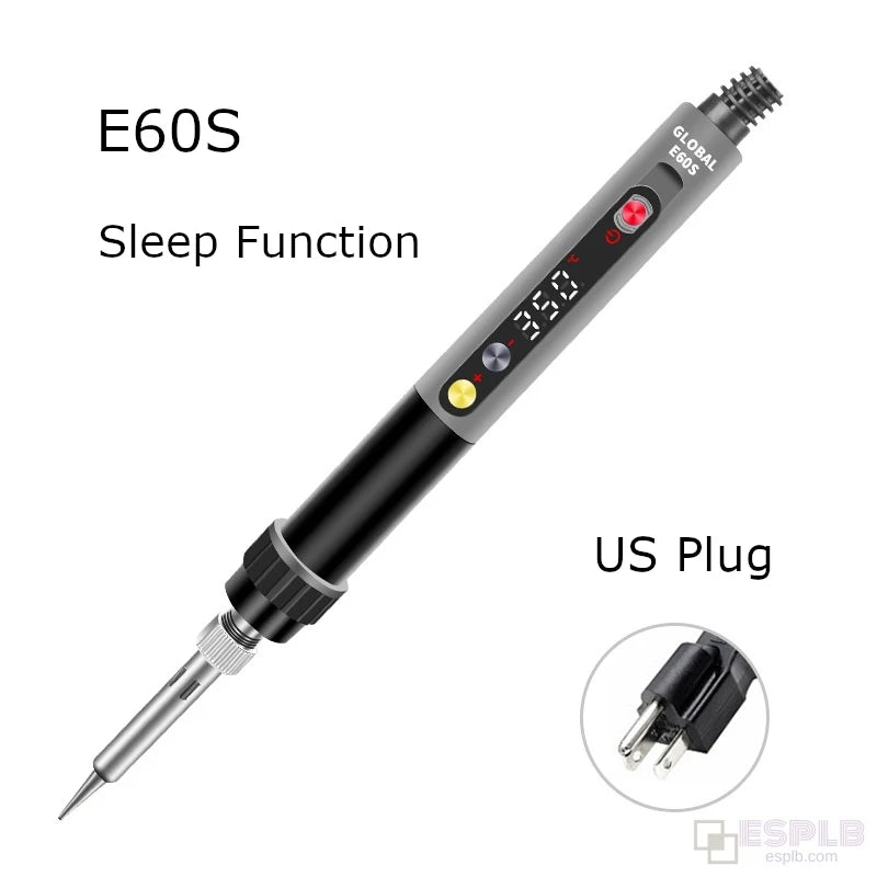 ESPLB Auto Sleep Soldering Iron E60S E90S E110S &ndash; Rapid Heat E60S US Plug / CHINA