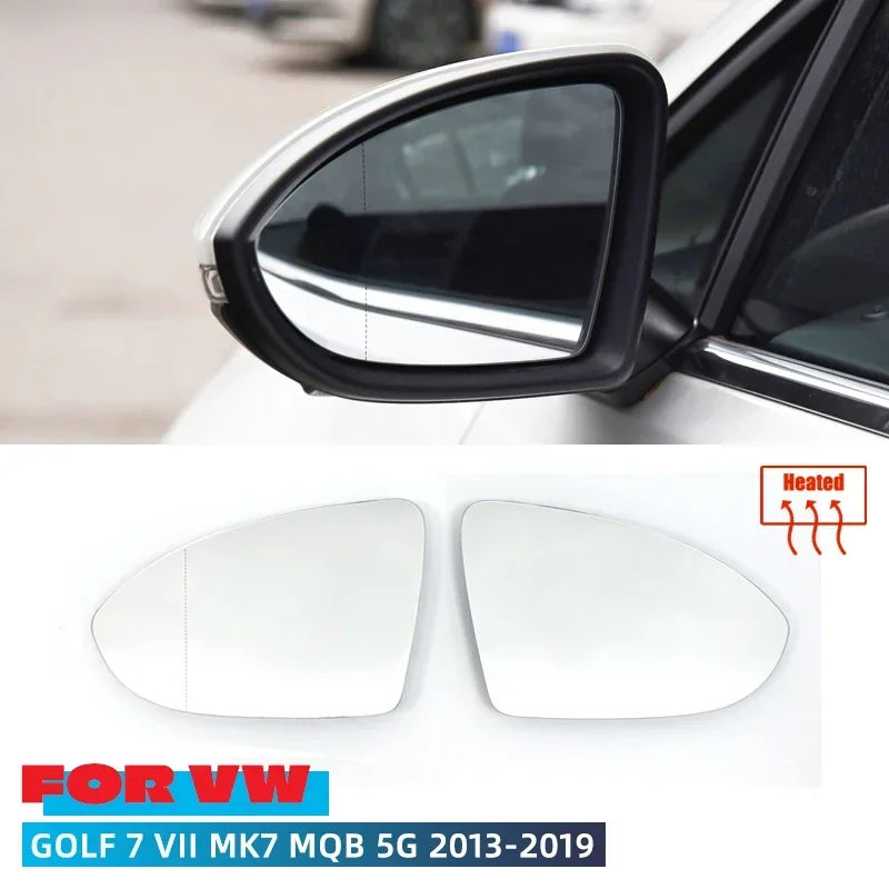 Vidro do Espelho Retrovisor Traseiro Aquecido e Transparente para VW Golf MK7 GTI
