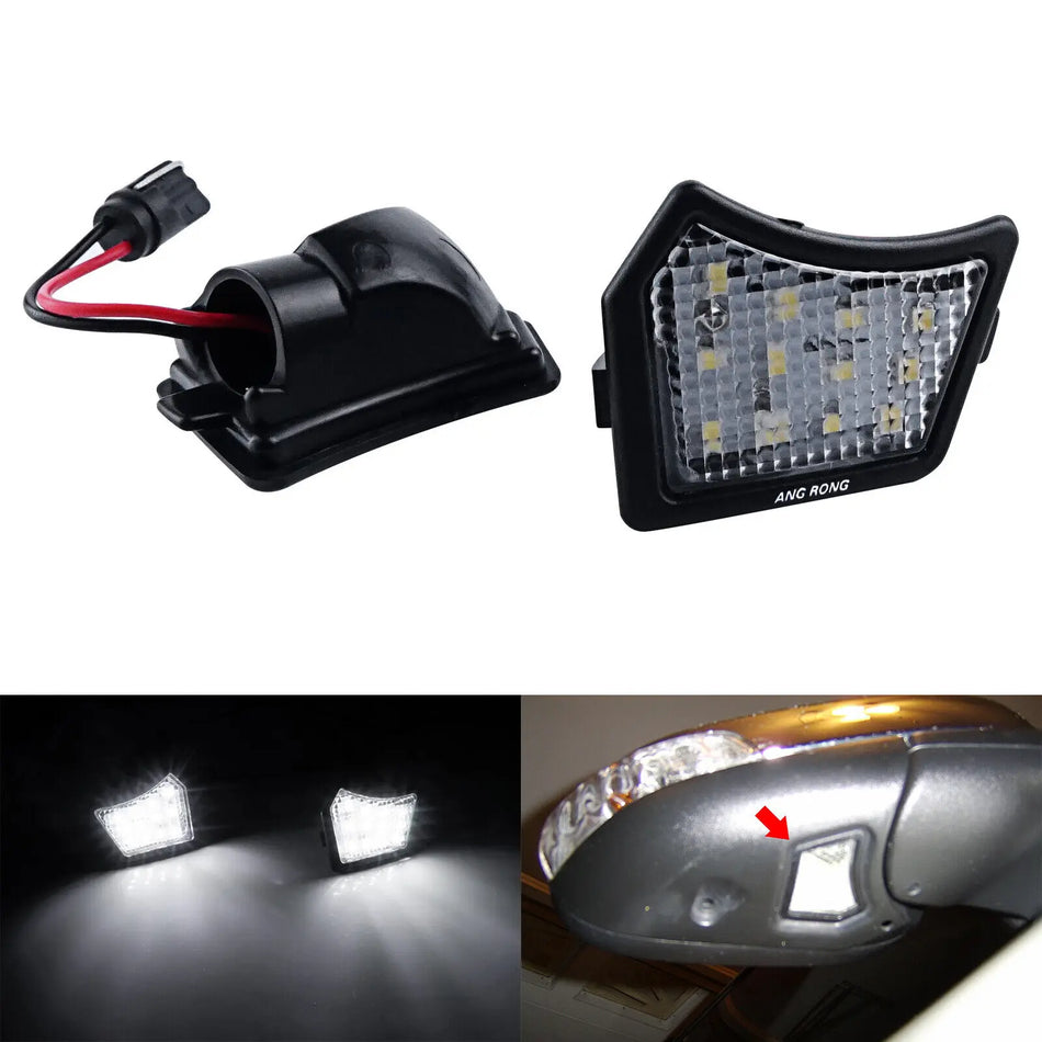 Lätäkkövalosarja Volvo C30 S60 S80 Valkoinen LED Sivupeili 12 SMD LEDiä 6000K Xenon Valkoinen