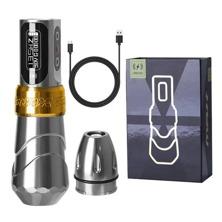 YILONG MAX Tattoo Machine Cartridge Pen &ndash; 2400mAh Battery glossy gray