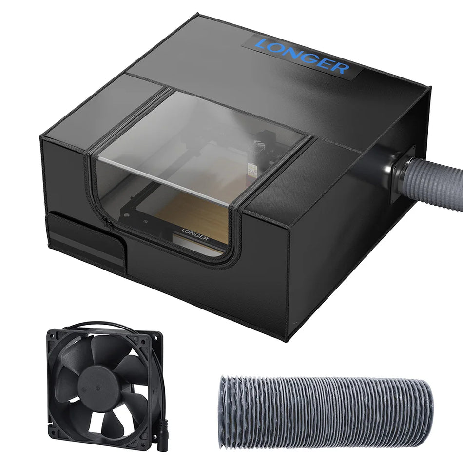 Ohišje za laserski gravirnik z ventilacijskim sistemom, velika notranjost ustreza večini laserjev, zaščita pred prahom za varno delovanje