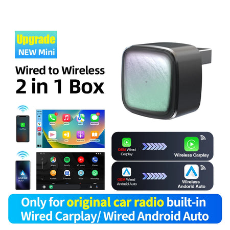 2in1 CarPlay Adapter Original OEM - Wireless CarPlay AI BOX
