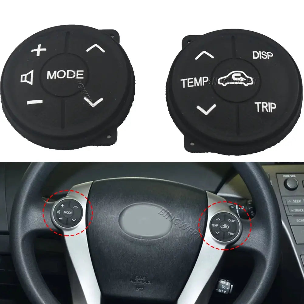 Car Accessories Steering Wheel Switch Controls Rubber for 2013 Toyota Prius V (ZVW 40) 2012 2014 Toyota Aqua Button by InterCyprus Trading Ltd