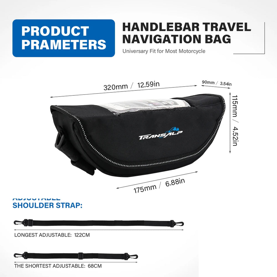 Водонепроницаемая сумка на руль Honda XL750 Transalp 2023 для хранения инструментов из нейлона для Honda XL650 XL750