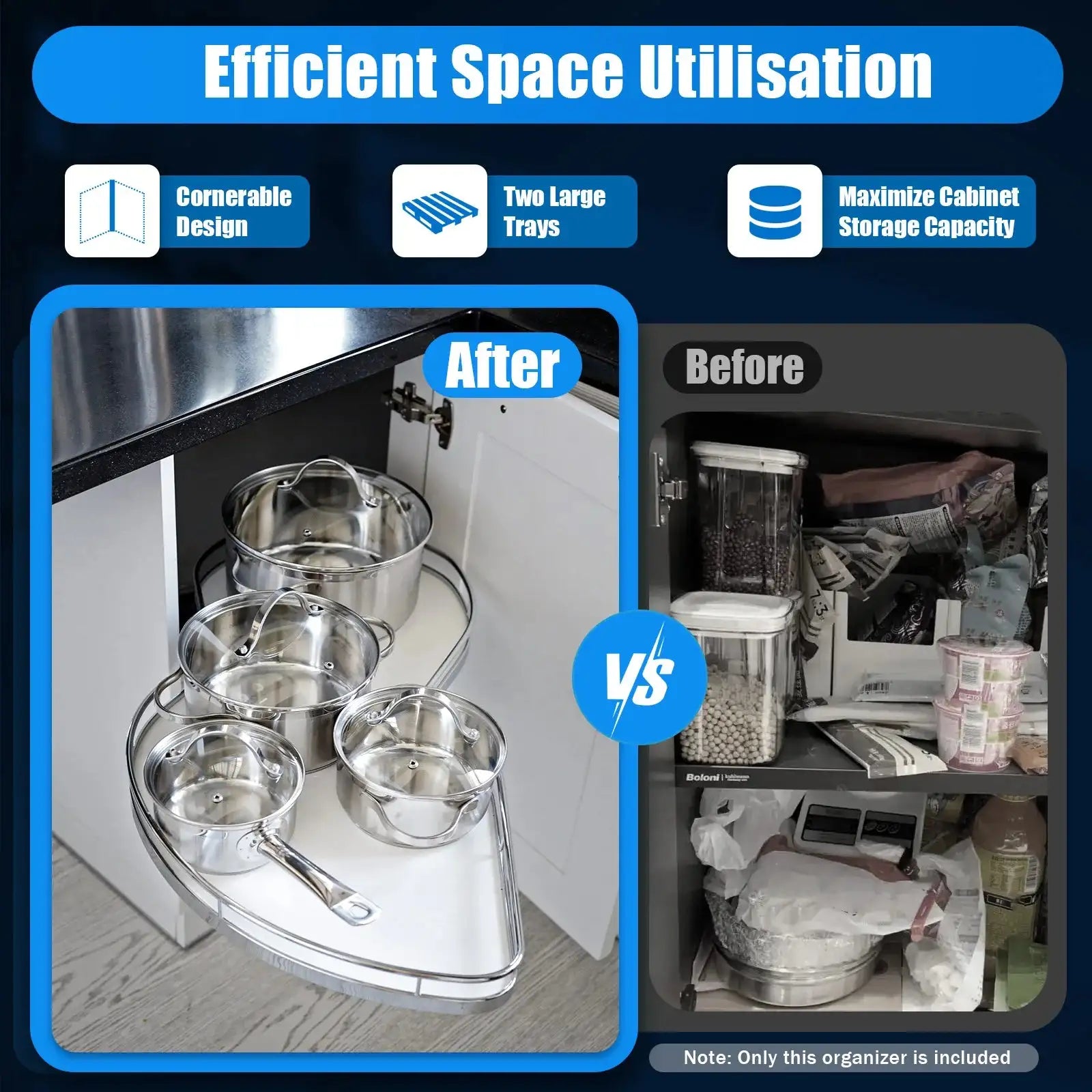 Corner Shelves for Cabinet Storage - Space Saving Design