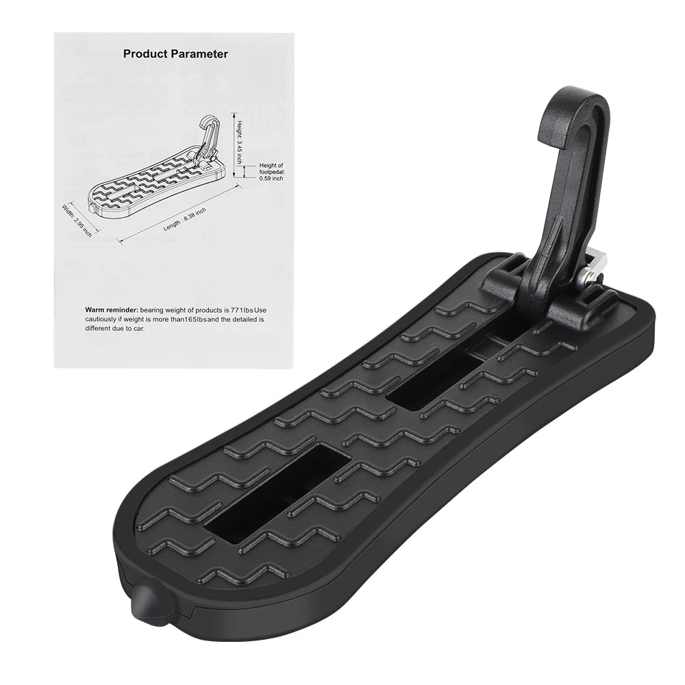 Emergency Window Breaker Car Roof Rack Step &ndash; Foldable Step Black
