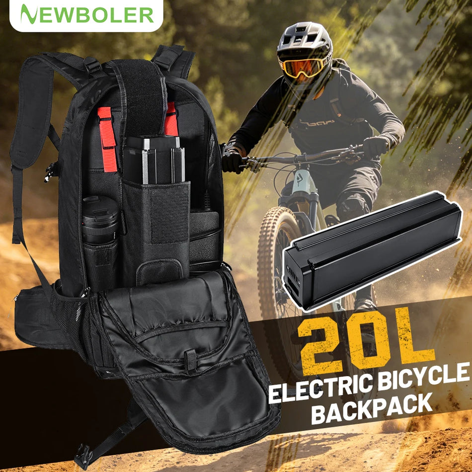 Rucsac impermeabil din nailon pentru bateria bicicletei electrice, cu amortizare a șocurilor