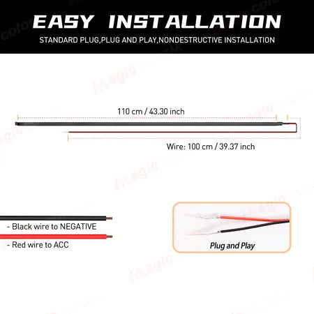 1.1M EL Wire Neon Ambient Light Car Interior Dashboard LED Decorative Lamp Universal DIY Flexible Hidden Cuttable Acrylic Strip by InterCyprus Trading Ltd