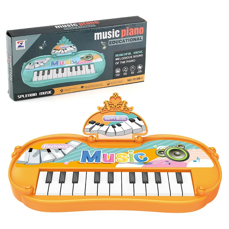 13-Key Children's Electronic Keyboard Toy - Educational Music Instrument for Early Development Gifts Orange B