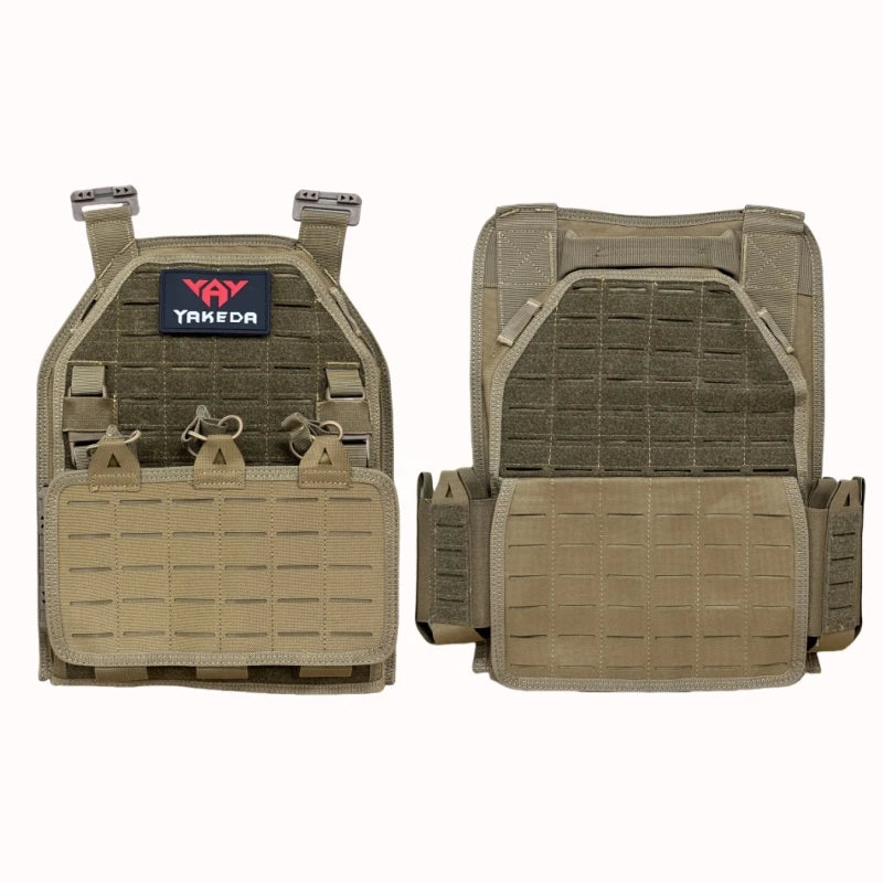 YAKEDA Tactical Vest 6094 &ndash; Lightweight Molle Vest Outdoors Sand colour