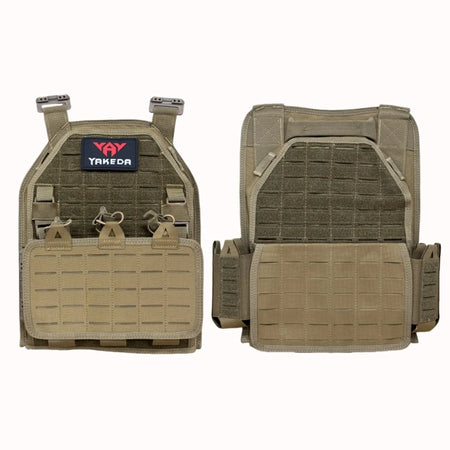 YAKEDA Tactical Vest 6094 &ndash; Lightweight Molle Vest Outdoors Sand colour