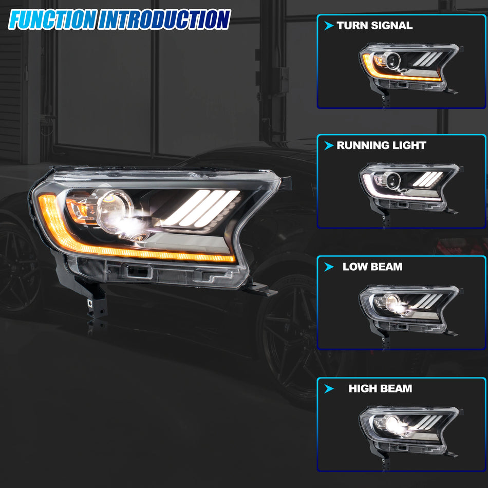 Ford Ranger 2015-2021 Tail Light Assembly with Matrix Projector Plastic