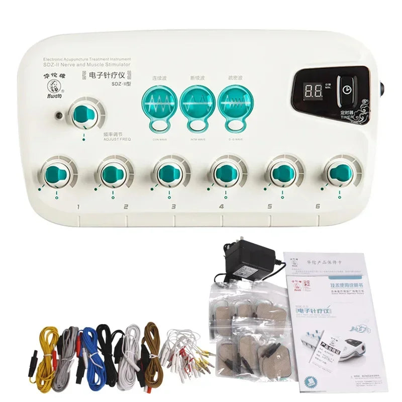 EMS Microcurrent Massage Instrument &ndash; Six Channel Output WHITE