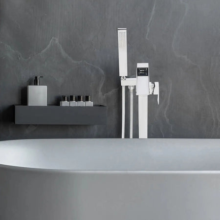 Freestanding Bath Tap &ndash; Waterfall Mixer With Hand Shower