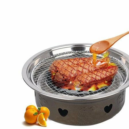 5-Piece Round Stainless Steel BBQ Grill Mesh Set