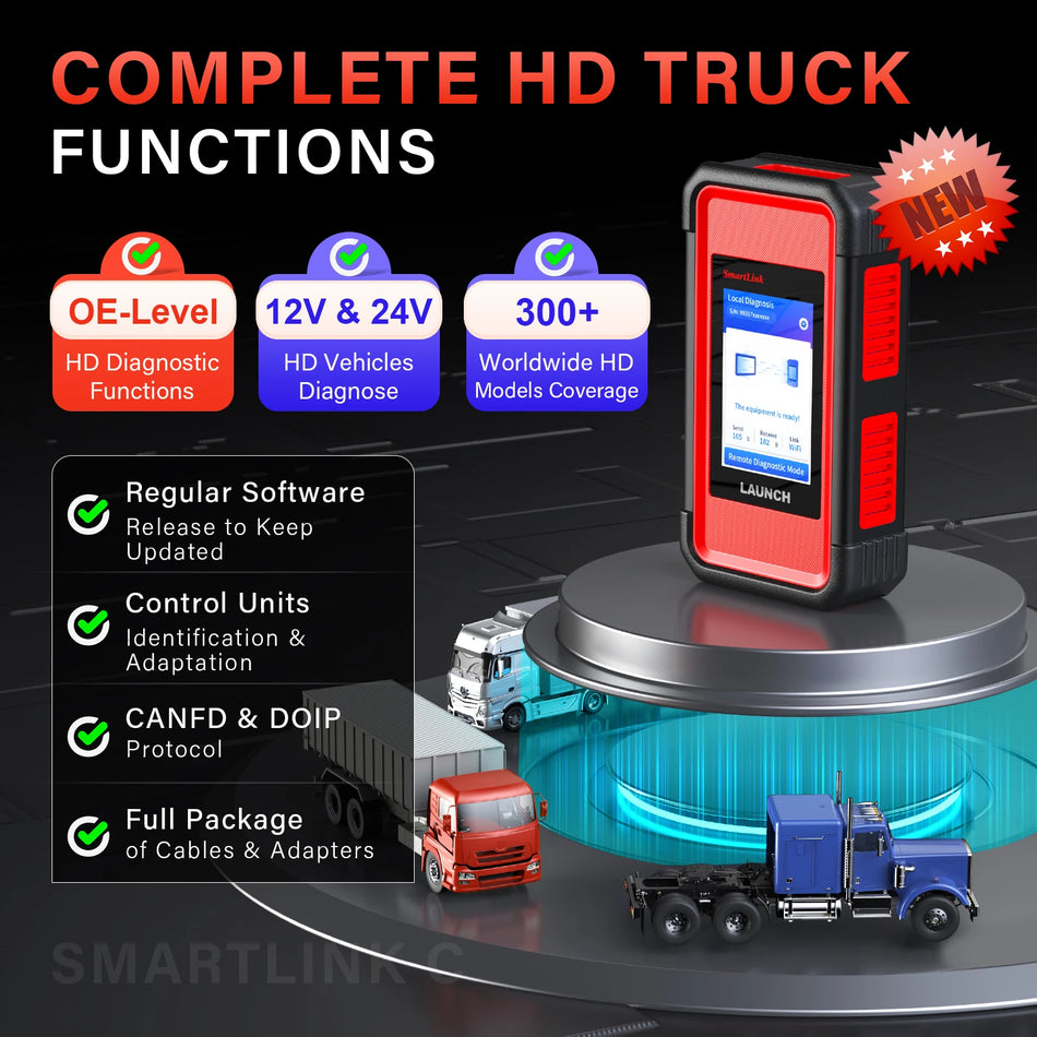 Launch X431 SmartLink C HD3 Αναλυτής Μηχανής για 24V Βαρέα Οχήματα