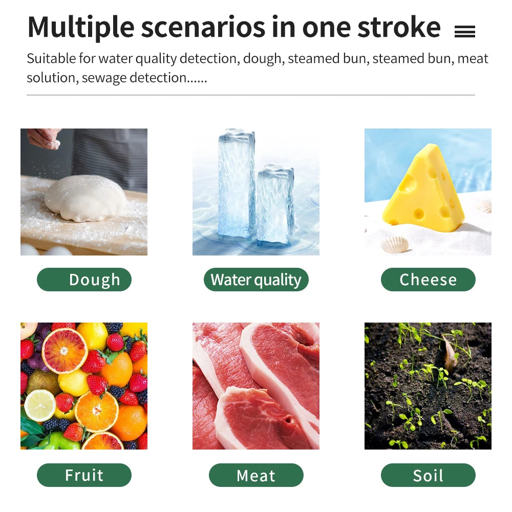 PH Meter &ndash; Backlit Digital pH Tester for Food Kitchen Use