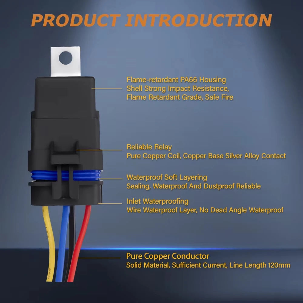 EARUELETRIC Car Relay &ndash; Waterproof Integrated Design