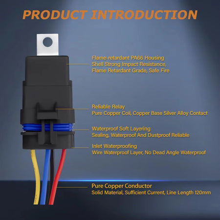 EARUELETRIC Car Relay &ndash; Waterproof Integrated Design