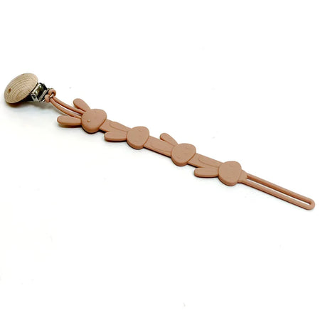 Silicone Pacifier Chain &ndash; Anti-Drop Teether Clip peach