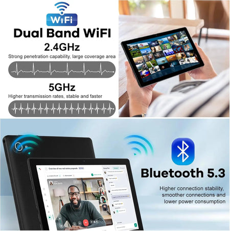 URAO 10 Inch Tablet Android 14 8GB RAM 64GB ROM &ndash; WiFi 6