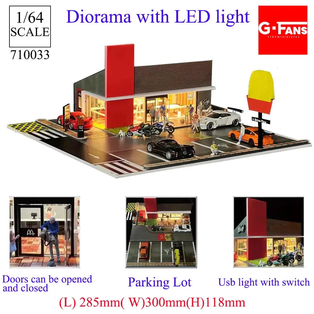 GFans 1:64 Diorama Car Garage &ndash; LED Lights Display 710033