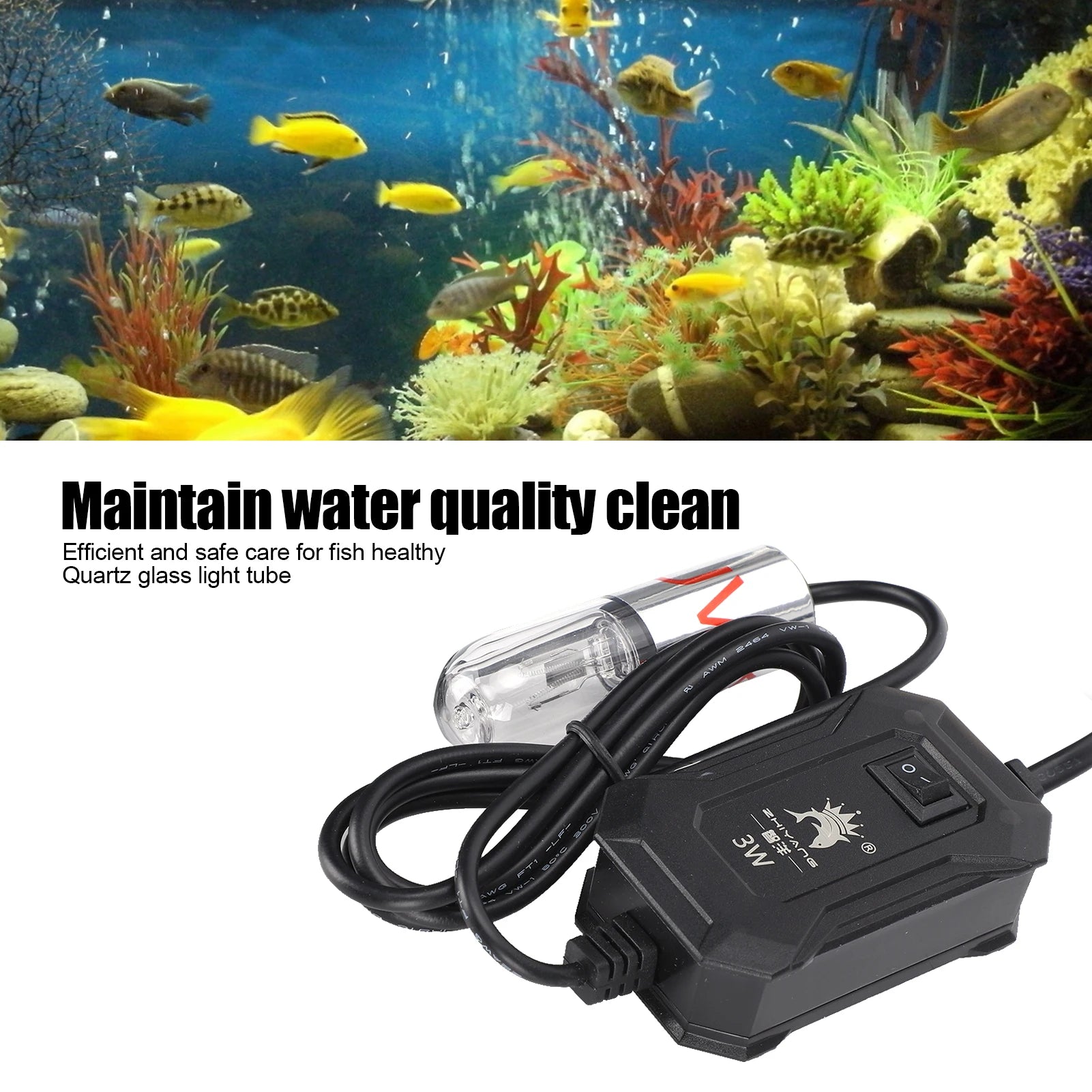 Aquarium UV Light Fish Pond Cleaning Lamp &ndash; Algae Control