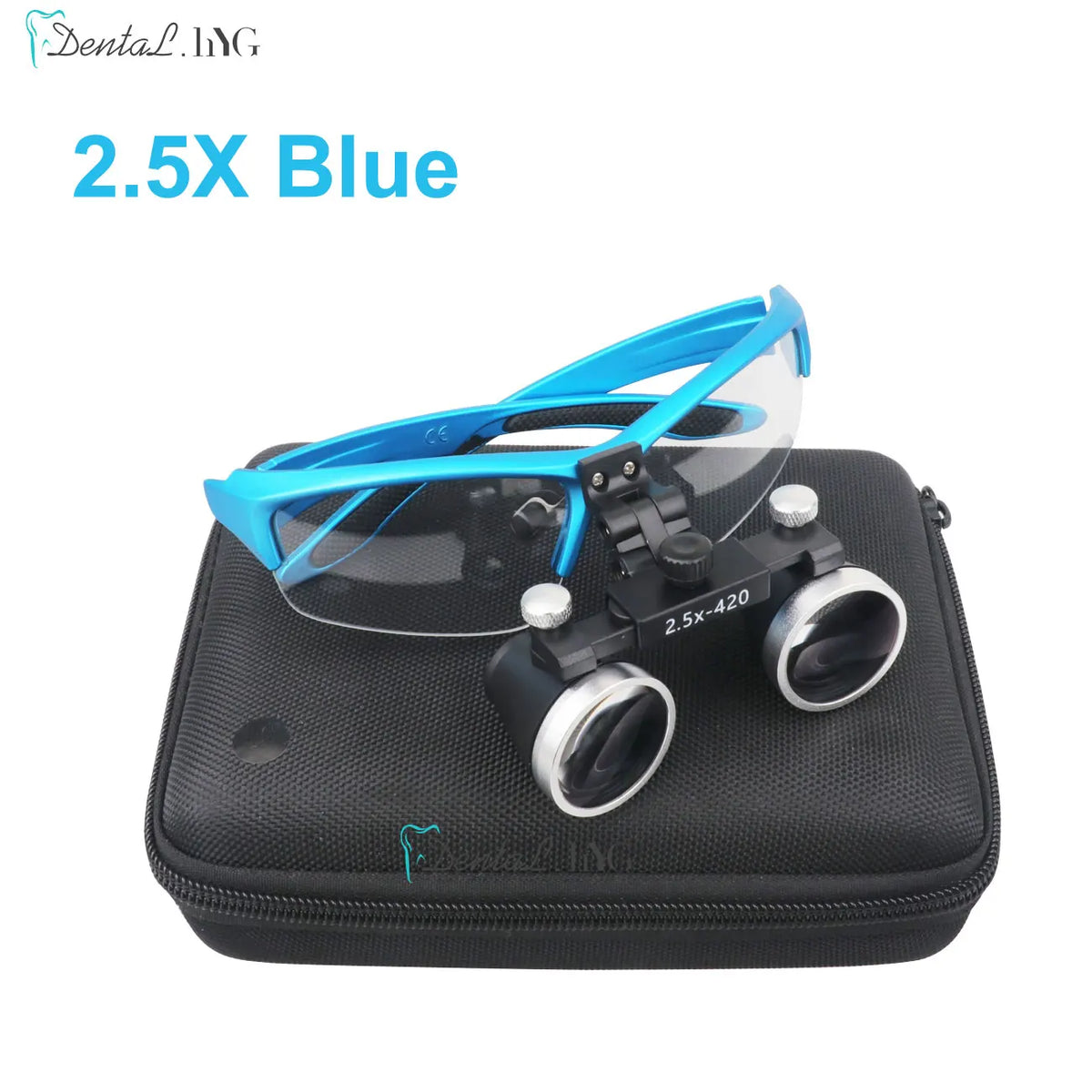 Dentistry Binocular Magnifier 2.5X 3.5X Loupes &ndash; Ultralight 2.5X Blue