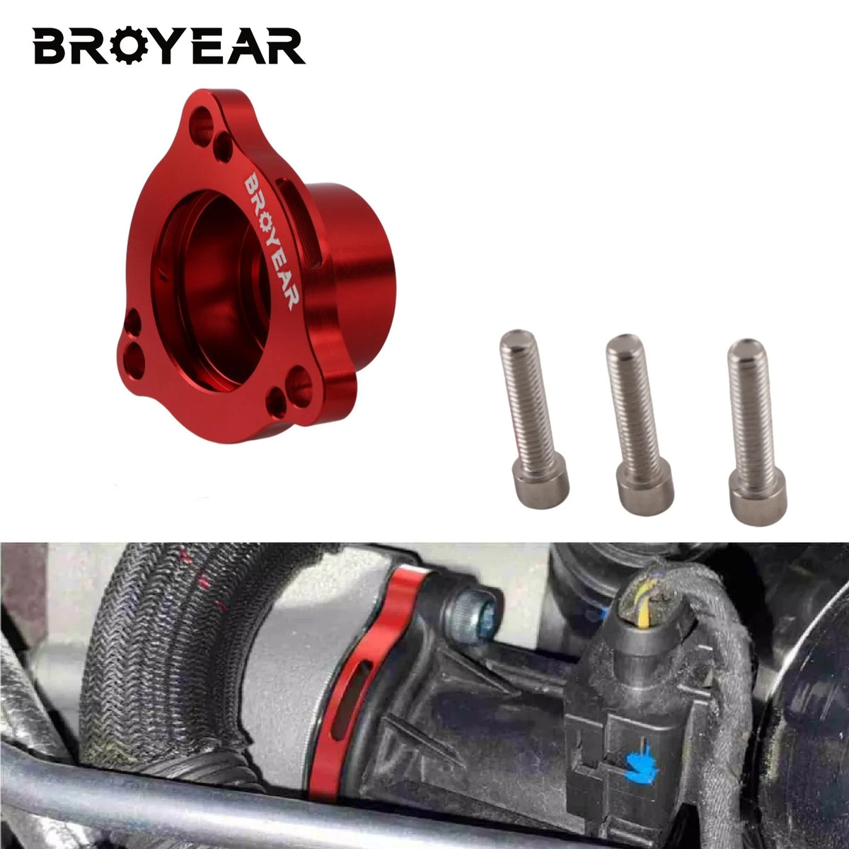 Diverter Valve Spacer Aluminum for Audi VW A3 8V A4 B9 Q5 TT Golf MK7 GTI R by InterCyprus Trading Ltd