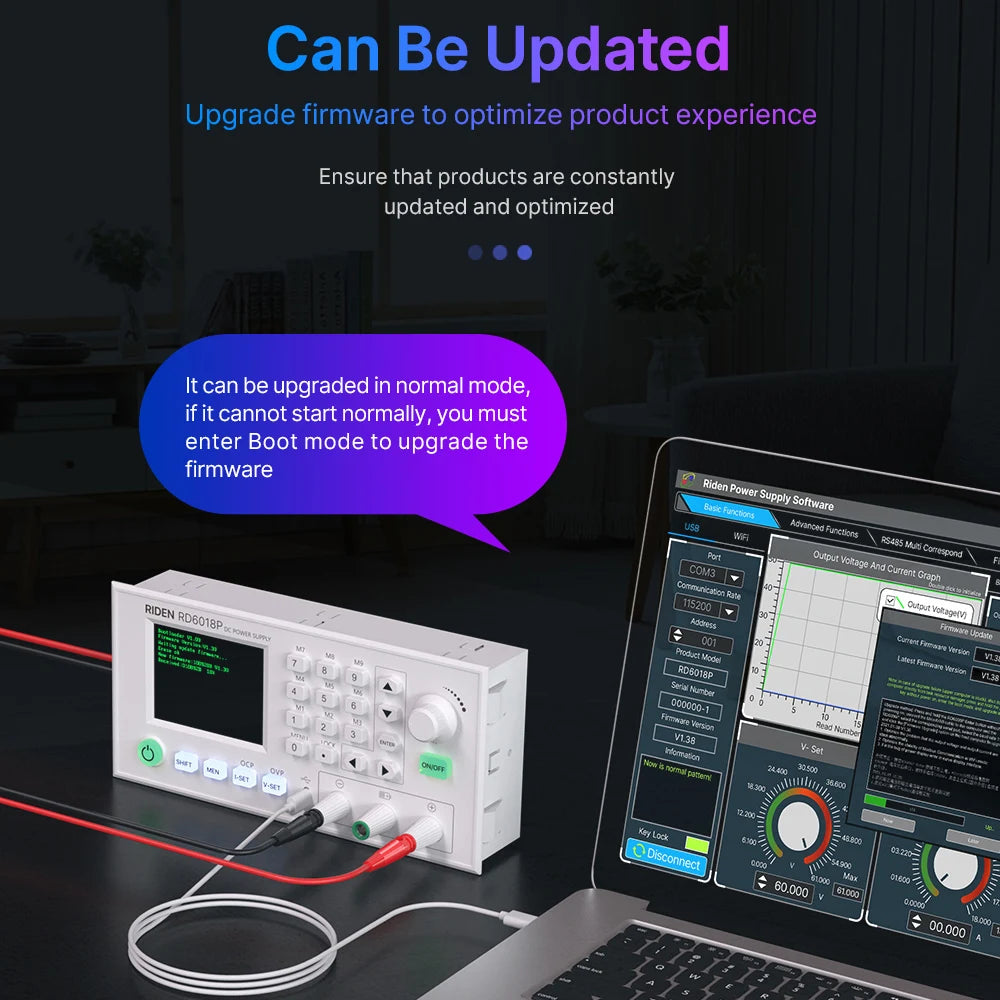 RD6018P D6018PW &ndash; Bench Power Supply USB WiFi Controller