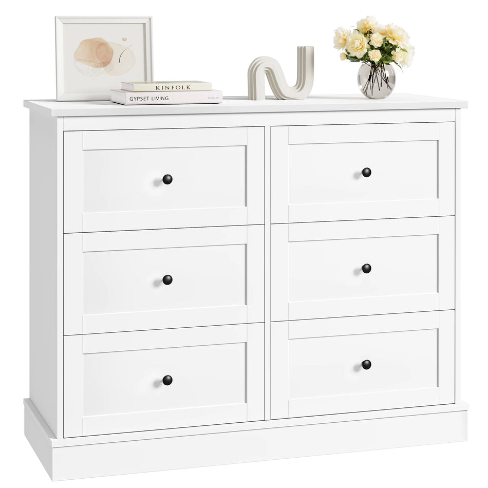 Getone Wooden Six Drawer Tall Chest Of Drawers For Bedroom