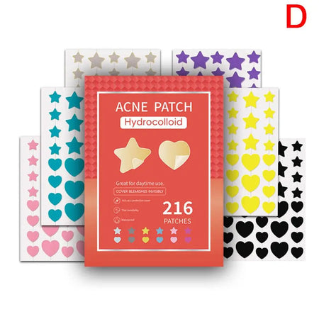 Colorful Star Pimple Patch - Invisible Acne Removal &amp; Skin Care Stickers D / CN