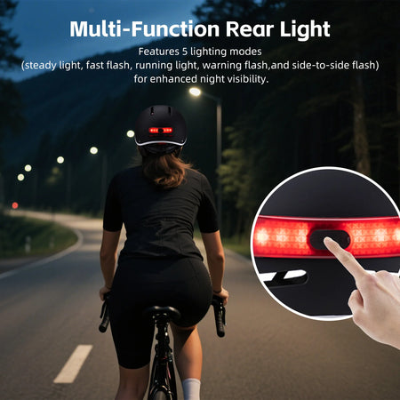Bike Helmet With Light For Night Riding &ndash; Built-In Battery