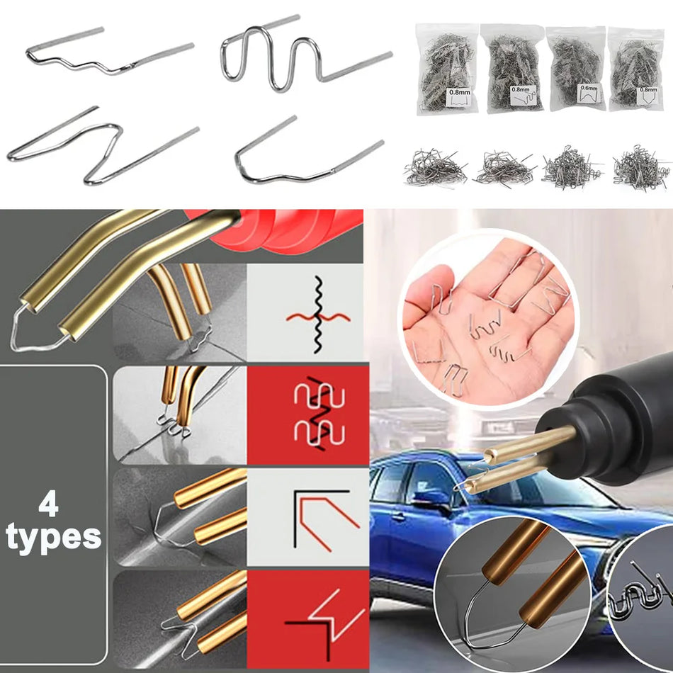Car Bumper Repair Kit - Plastic Welding Hot Stapler for Auto Sheet Metal