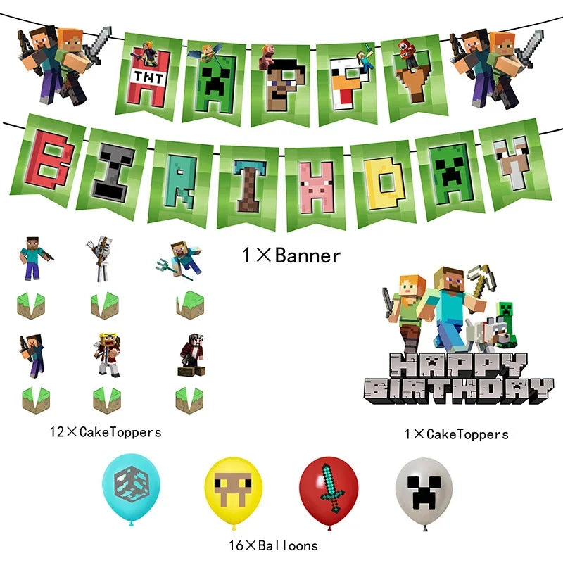 Birthday Party Supplies - Disposable Dinnerware &amp; Decorations