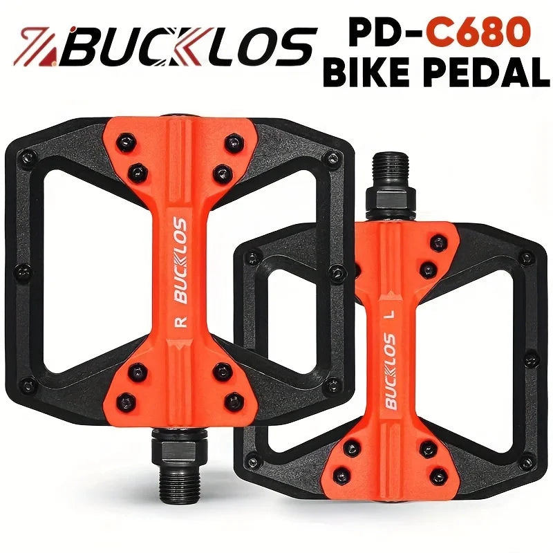 BUCKLOS C680 ultralehké horské kolo ploché pedály hliníkové protiskluzové 9/16in