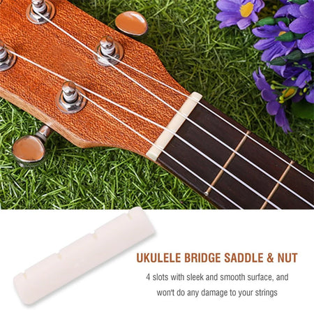 Miwayer Ukulele Bridge Nut Set &ndash; Durable High Quality Parts