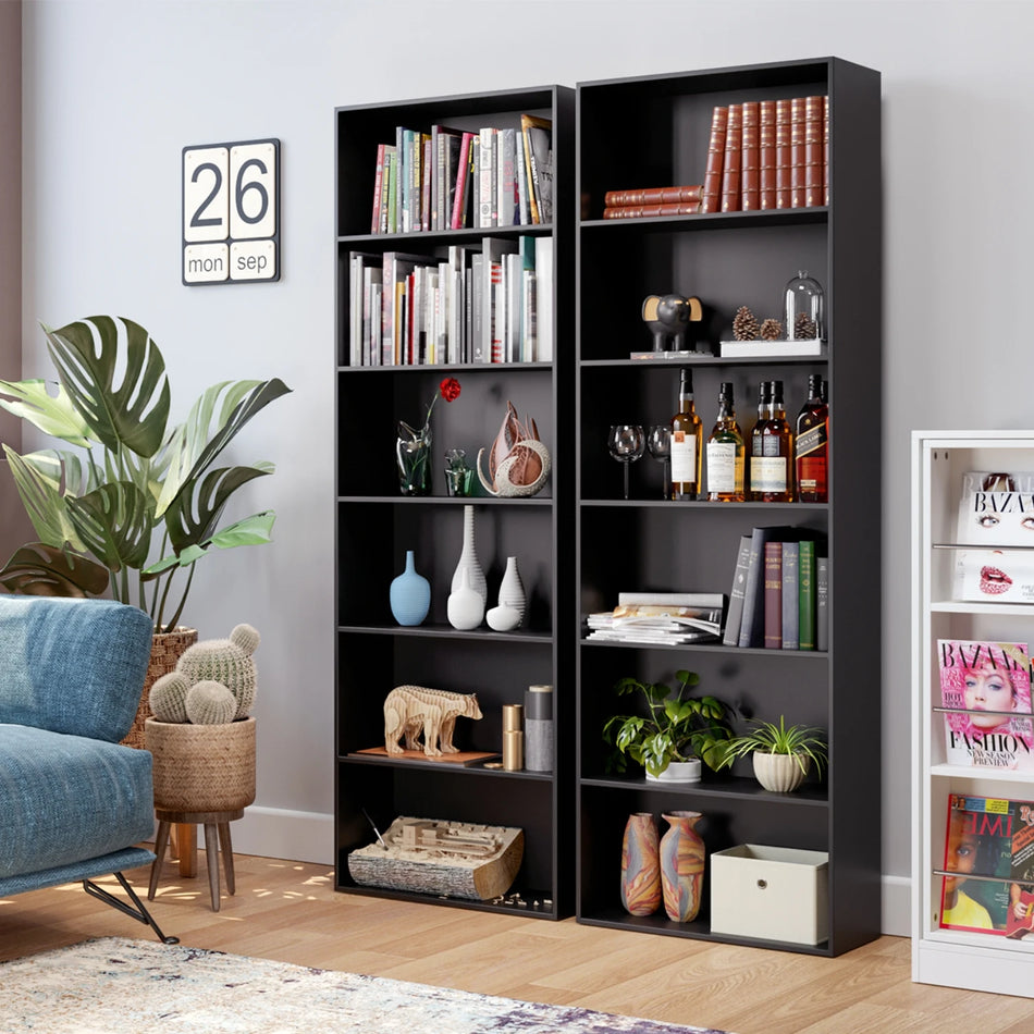 Getone 6 Tier Raamatukapp Elutuba Puitriiul Oak