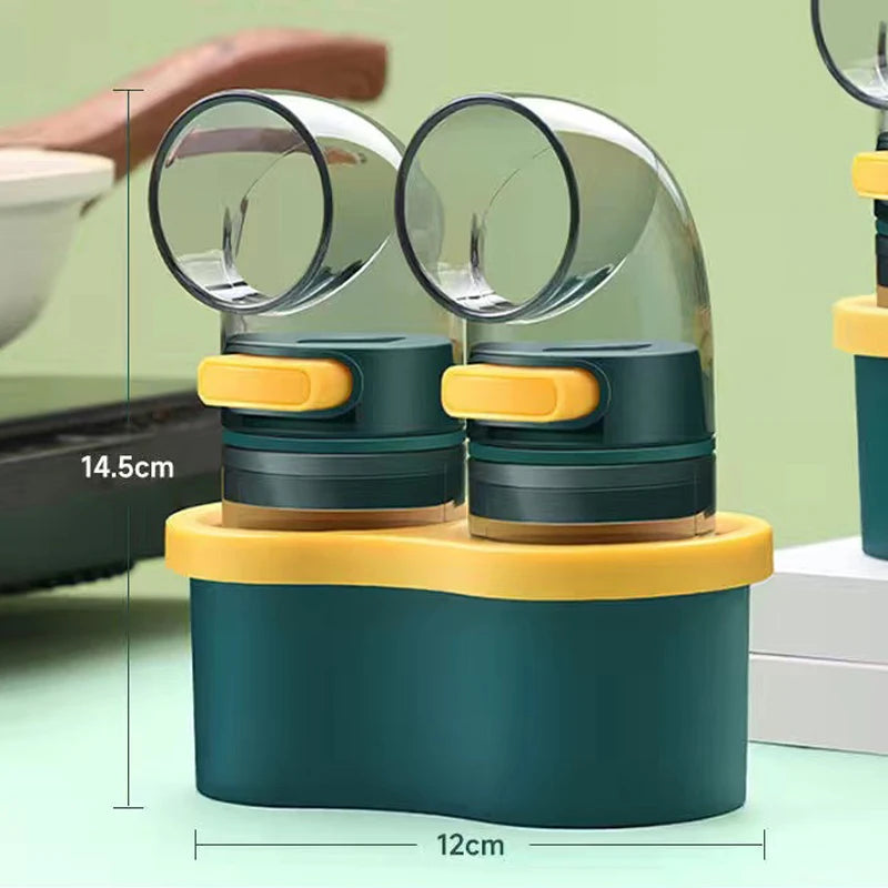 10ml Quantitative Seasoning Bottle &ndash; Press Type 0.5g Shaker 2 Pcs Green