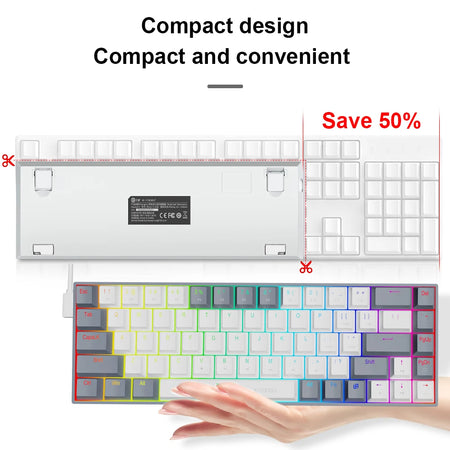 E-YOOSO Z686 RGB USB 60 Percent Mechanical Keyboard &ndash; Slim