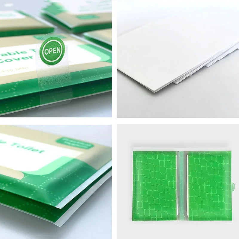 50pcs Non-Woven Disposable Toilet Seat Covers