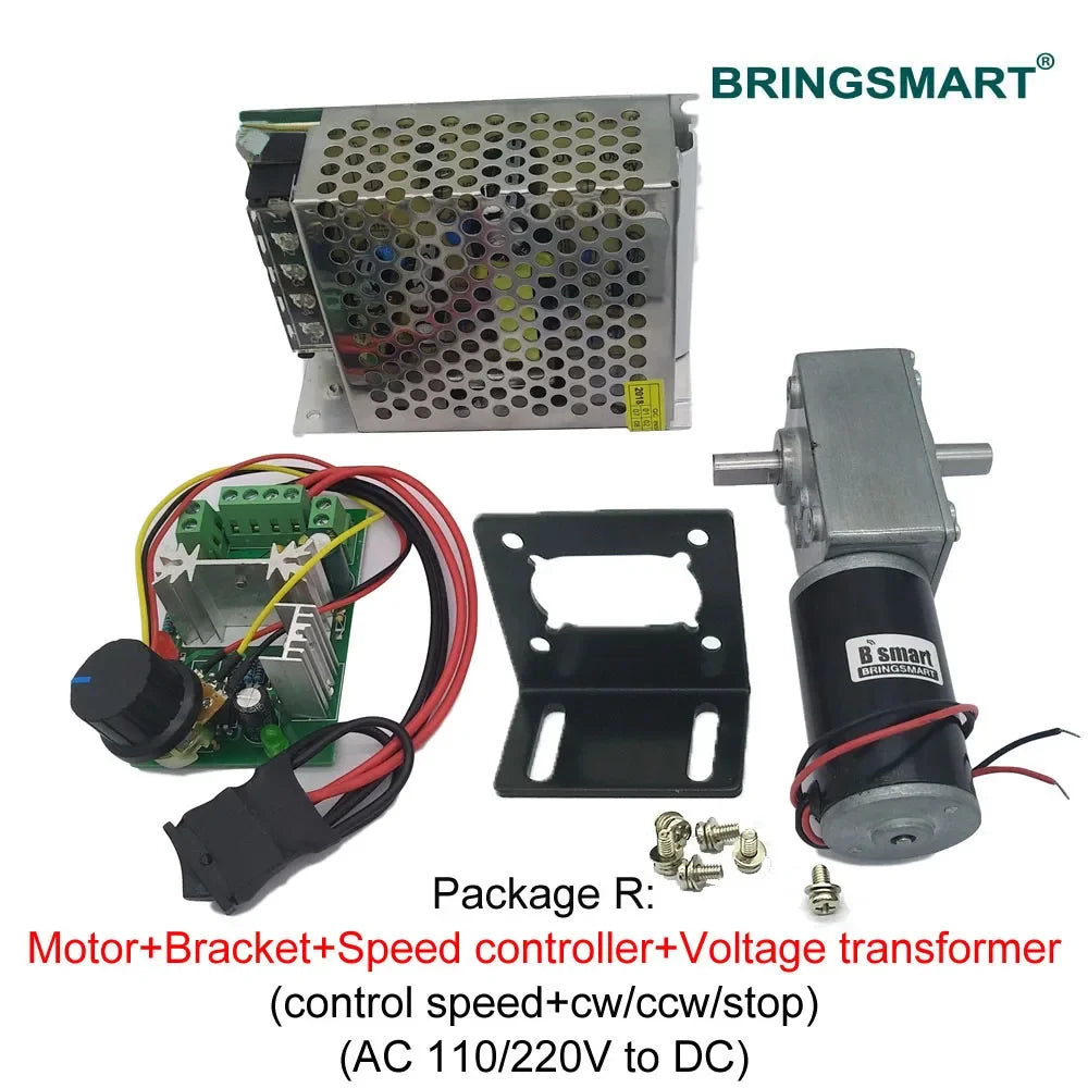 High Torque DC Gear Motor 12V/24V with Speed Controller