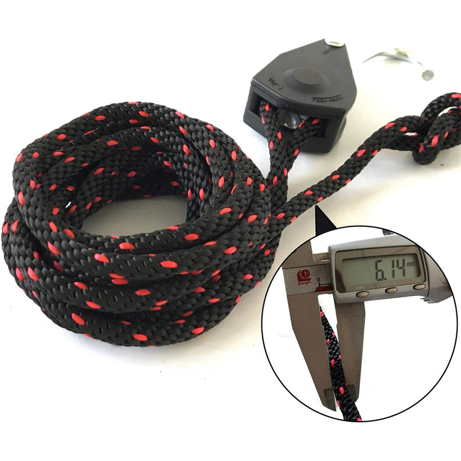 Sfoară de legat cu ratchet din nylon de 6mm pentru corturi și copertine