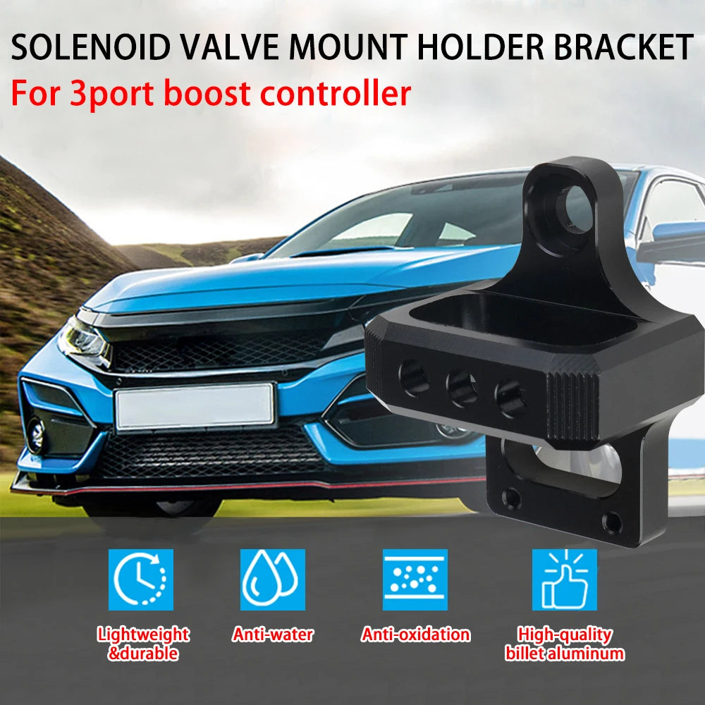 Universal Solenoid Valve Mount Holder Bracket 3 Port for Mac AEM Boost Controller For 94-01 Acura Integra For 92-95 Honda Civic by InterCyprus Trading Ltd