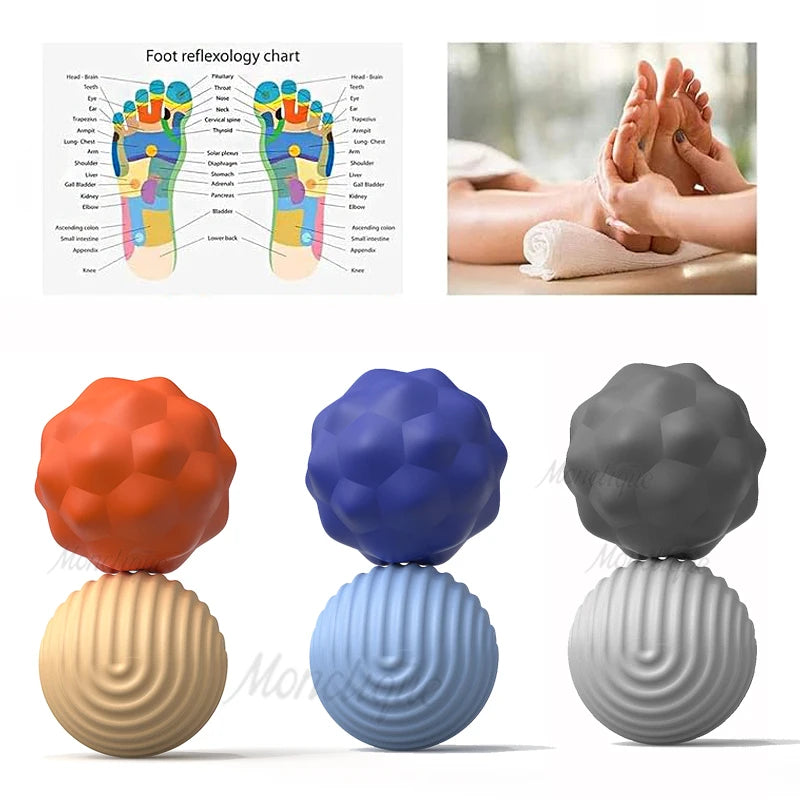 Magnetiske sensoriske massagebolde plantar akupunkturpunkt 2 stykker