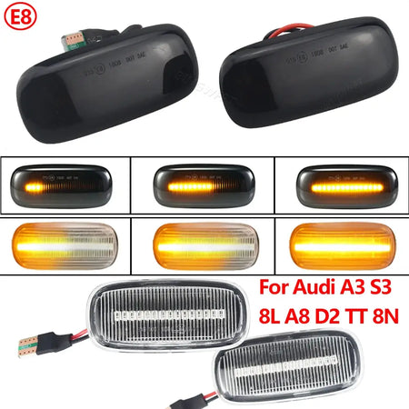 2PCS LED Dynamic Side Marker Turn Signal Light Sequential Lamp For Audi A3 8P 03-08 A4 B6 B7 00-08 A6 4F,C6 (Bj. 2006-2011) by InterCyprus Trading Ltd