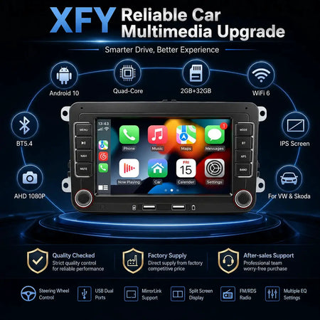Android 13 Car Radio With GPS And WiFi For Volkswagen Passat B6 B7 Golf 5 6 Polo Jetta Skoda by InterCyprus Trading Ltd