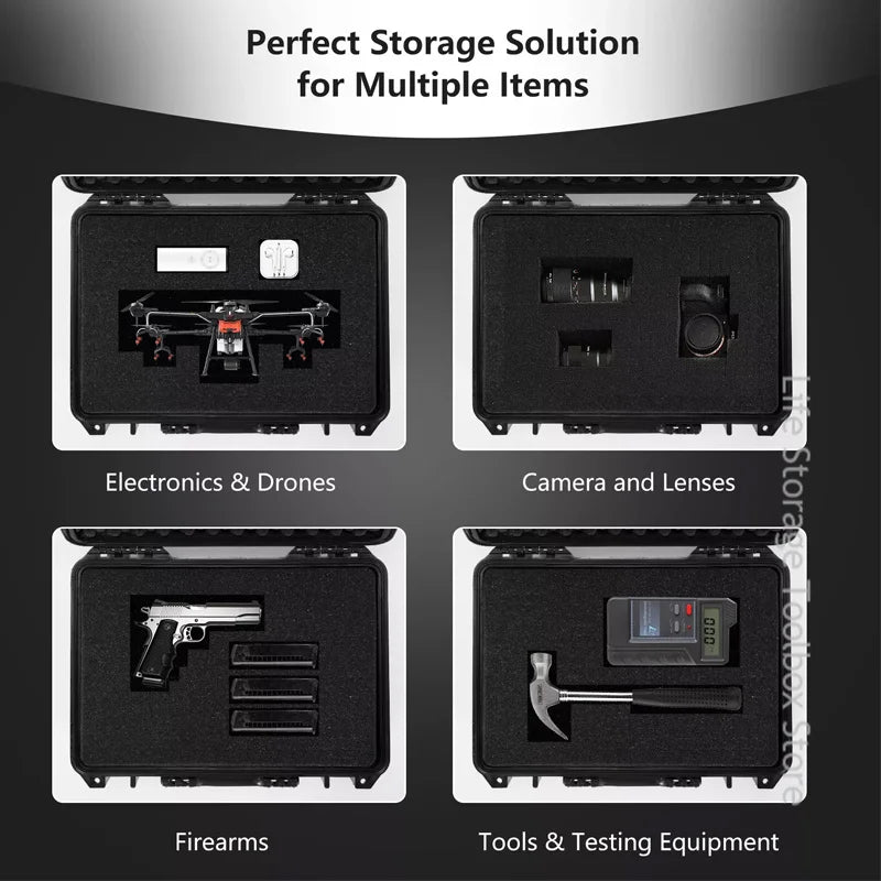 ABS Plastic Hard Carry Case Tool Box &ndash; Shockproof Storage